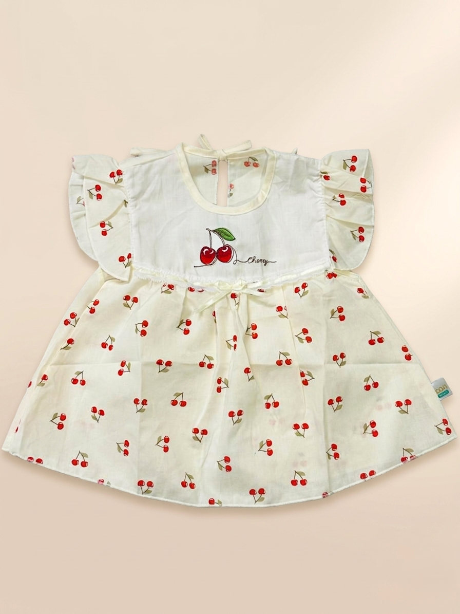 Cherry Blossom Baby Girl Set| Cute Ruffles + Soft Cotton Magic!