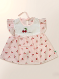 Premium Baby Girl Pink Cherry Print 2-Piece Cotton Set