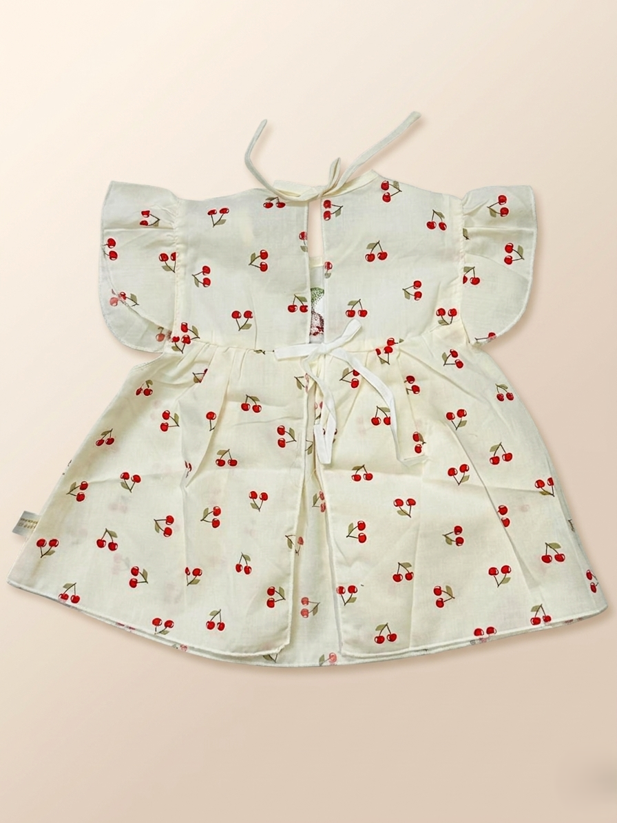 Cherry Blossom Baby Girl Set| Cute Ruffles + Soft Cotton Magic!