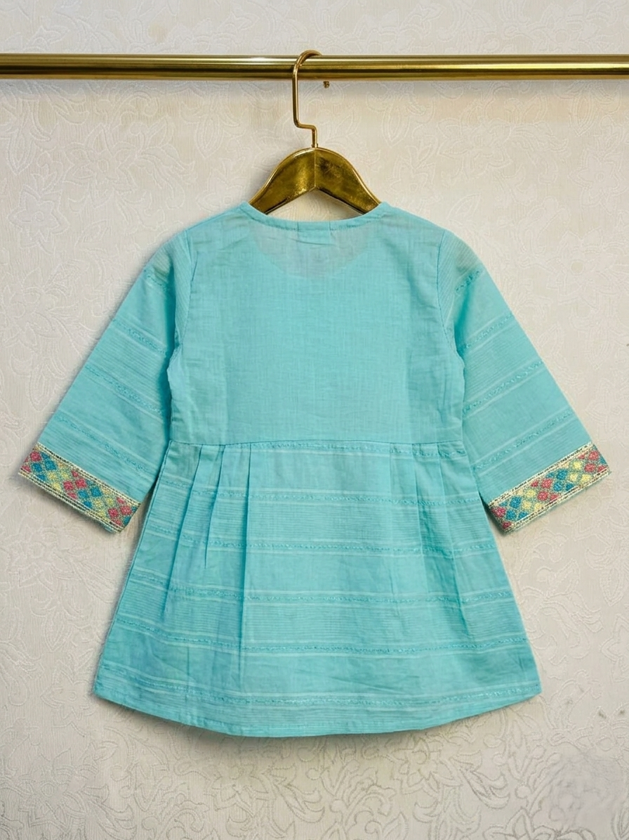 Little Girl’s Aqua Blue Eid & Party Dress
