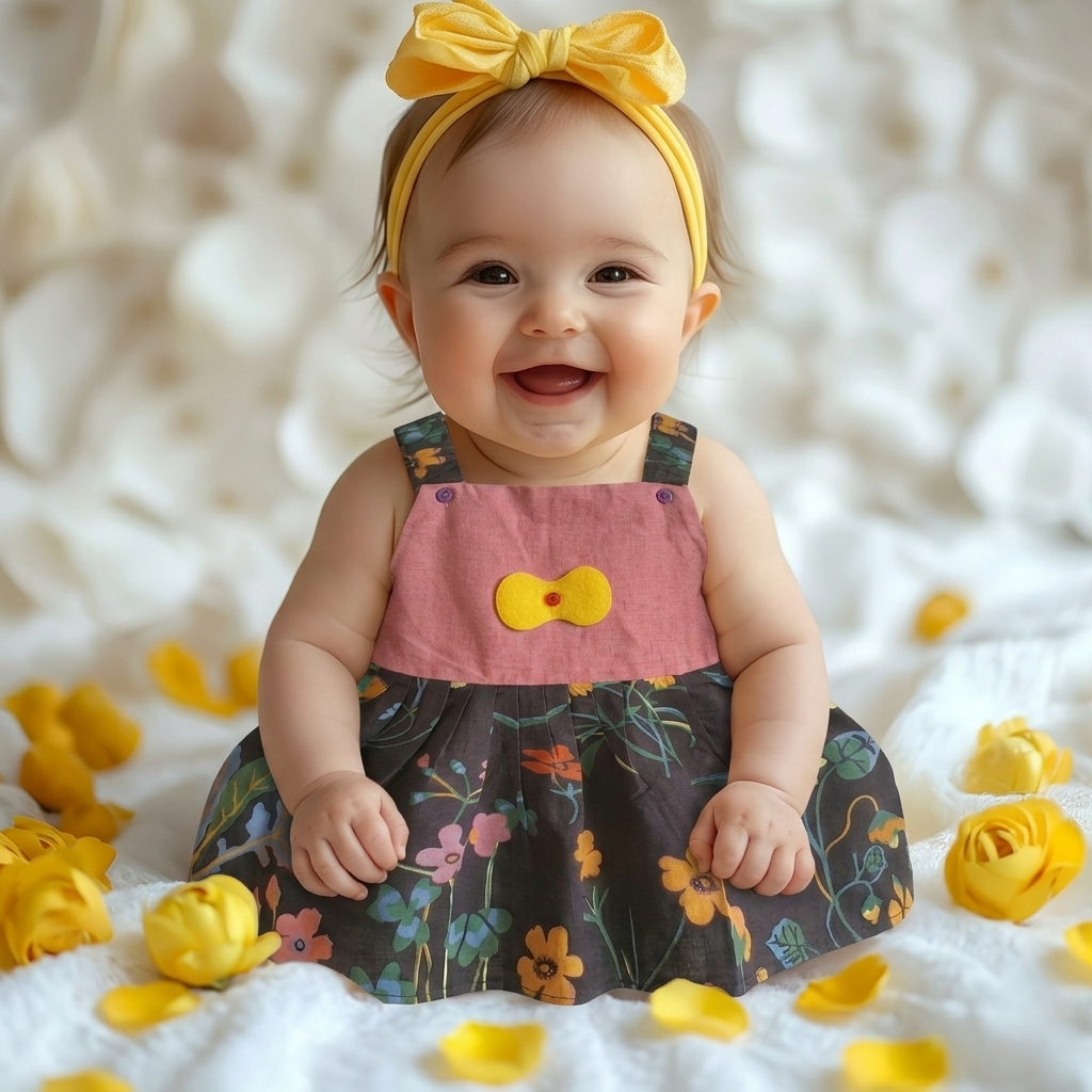 Premium Cotton Floral Baby Frock