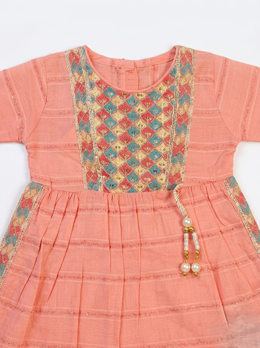 Premium Peach Pashtoon Style Eid Outfit